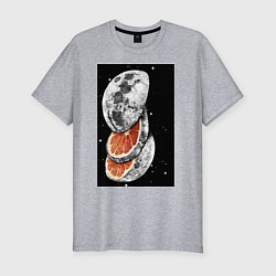 Футболка slim-fit Планета из фруктов, цвет: меланж