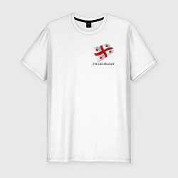 Мужская slim-футболка Im Georgian - motto