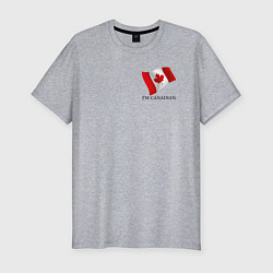 Футболка slim-fit Im Canadian - motto, цвет: меланж