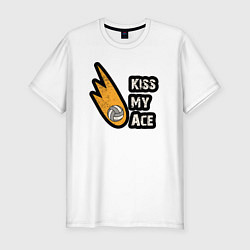 Футболка slim-fit Kiss my ace volleyball, цвет: белый