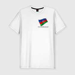 Мужская slim-футболка Im Azerbaijani - motto