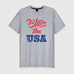 Футболка slim-fit Bless the USA, цвет: меланж