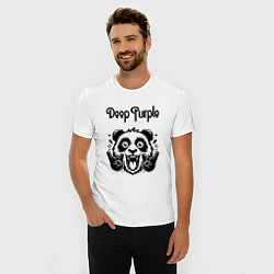 Футболка slim-fit Deep Purple - rock panda, цвет: белый — фото 2