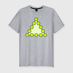Мужская slim-футболка Треугольник из кругов