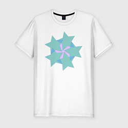 Мужская slim-футболка Совмещенные звезды