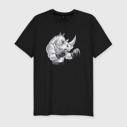 Футболка slim-fit Носорог боксёр, цвет: черный