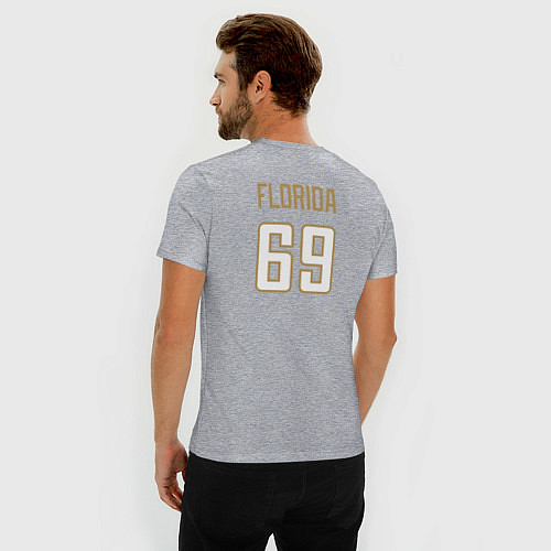 Мужская slim-футболка Florida Panthers NHL / Меланж – фото 4