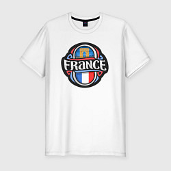 Футболка slim-fit Дух Франции, цвет: белый
