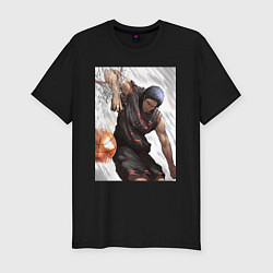 Мужская slim-футболка Баскетбол Куроко Дайки Аоминэ