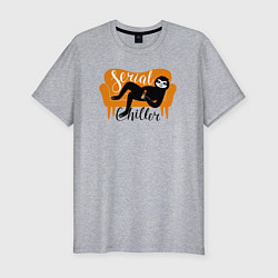 Мужская slim-футболка Серийный чиллер