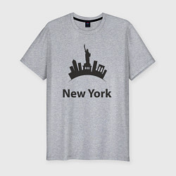 Футболка slim-fit New York mood, цвет: меланж