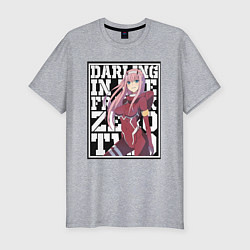 Футболка slim-fit Darling in the FranXX zero, цвет: меланж