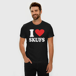 Футболка slim-fit I love - skufs, цвет: черный — фото 2