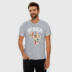 Футболка slim-fit African mood, цвет: меланж — фото 2