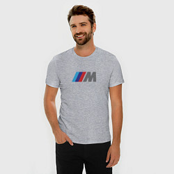 Футболка slim-fit BMW logo sport, цвет: меланж — фото 2