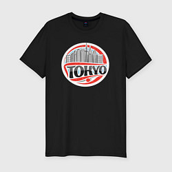 Футболка slim-fit Tokyo city, цвет: черный