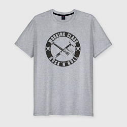 Мужская slim-футболка Рабочий класс рок-н-ролл