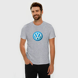 Футболка slim-fit Volkswagen logo blue, цвет: меланж — фото 2