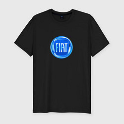 Футболка slim-fit FIAT logo blue, цвет: черный