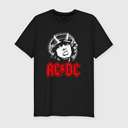 Футболка slim-fit ACDC Angus Young rock, цвет: черный