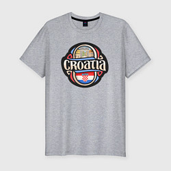 Мужская slim-футболка Хорватия