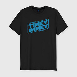 Футболка slim-fit Timey wimey wibbly wobbly, цвет: черный