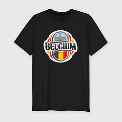 Футболка slim-fit Бельгия, цвет: черный