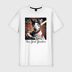 Футболка slim-fit Bull terrier - New York yankees baseball team, цвет: белый