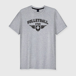 Футболка slim-fit Volleyball star, цвет: меланж