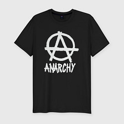 Мужская slim-футболка Символ анархизма