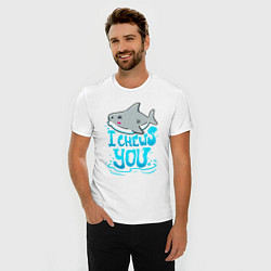 Футболка slim-fit Я жую тебя, цвет: белый — фото 2