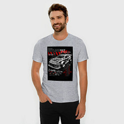 Футболка slim-fit Скайлайн корч, цвет: меланж — фото 2