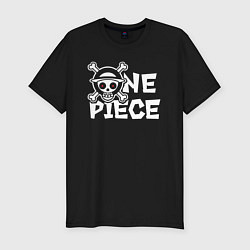 Футболка slim-fit One piece - логотип, цвет: черный