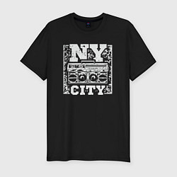 Футболка slim-fit New York city music, цвет: черный