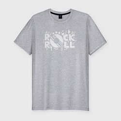 Мужская slim-футболка Виниловый рок-н-ролл