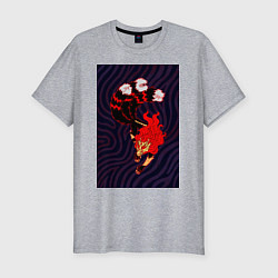 Футболка slim-fit Богиня ужаса, цвет: меланж