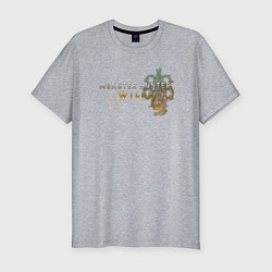 Футболка slim-fit Monster hunter wilds logo, цвет: меланж