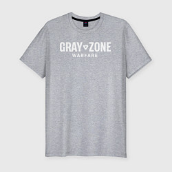 Футболка slim-fit Gray zone warfare logo, цвет: меланж