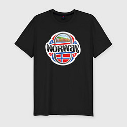 Футболка slim-fit Norway, цвет: черный