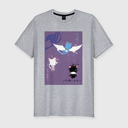 Мужская slim-футболка Хвост Феи Хэппи