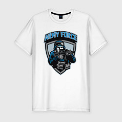 Футболка slim-fit Army force, цвет: белый