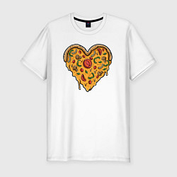 Футболка slim-fit Pizza heart, цвет: белый