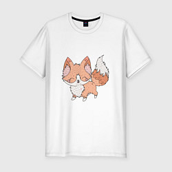 Футболка slim-fit Лисичка Фокс, цвет: белый