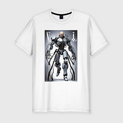 Футболка slim-fit Cyber Lenin - armor on suction cups, цвет: белый