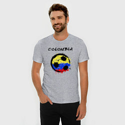 Футболка slim-fit Сборная Колумбии, цвет: меланж — фото 2