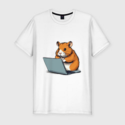 Футболка slim-fit Hamster Traider, цвет: белый