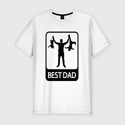 Мужская slim-футболка Best dad