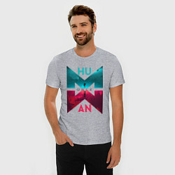 Футболка slim-fit Once human logotype, цвет: меланж — фото 2