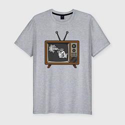 Футболка slim-fit TV shot, цвет: меланж