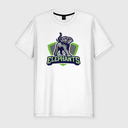Мужская slim-футболка Elephants